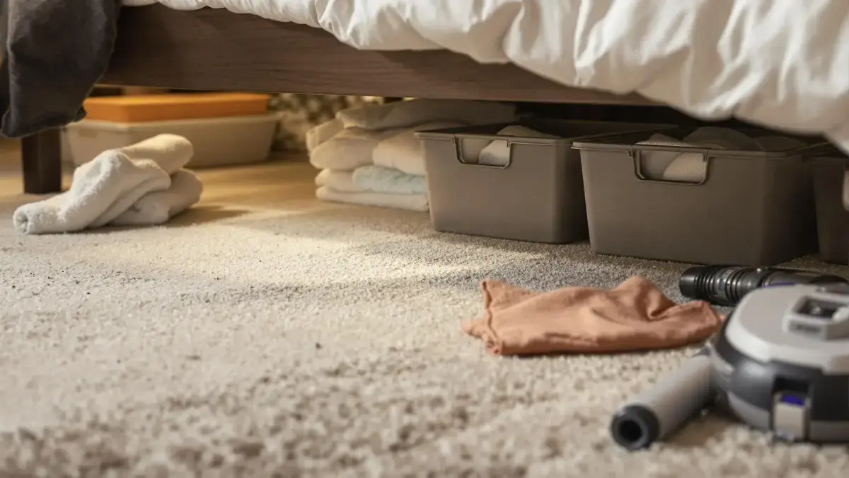 Verbeter je slaap door dit vaak genegeerde gebied onder je bed schoon te maken